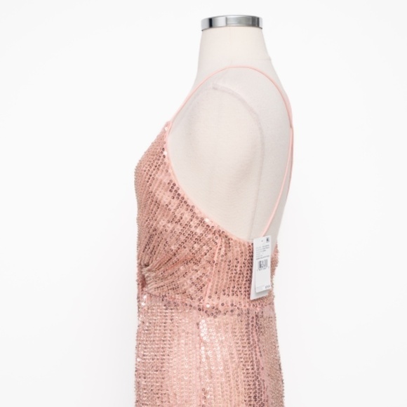Liv Foster Sequin Mini Dress Rosy Peach Size 2 - Picture 9 of 15